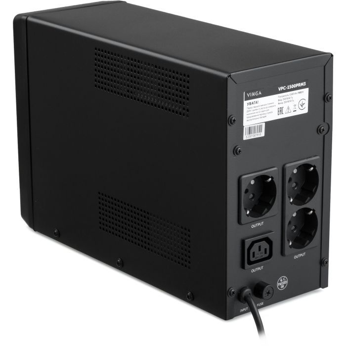 Источник бесперебойного питания Vinga LCD 1500VA metal case ( VPC-1500PRM3 ) (VPC-1500PRM3) изображение 3