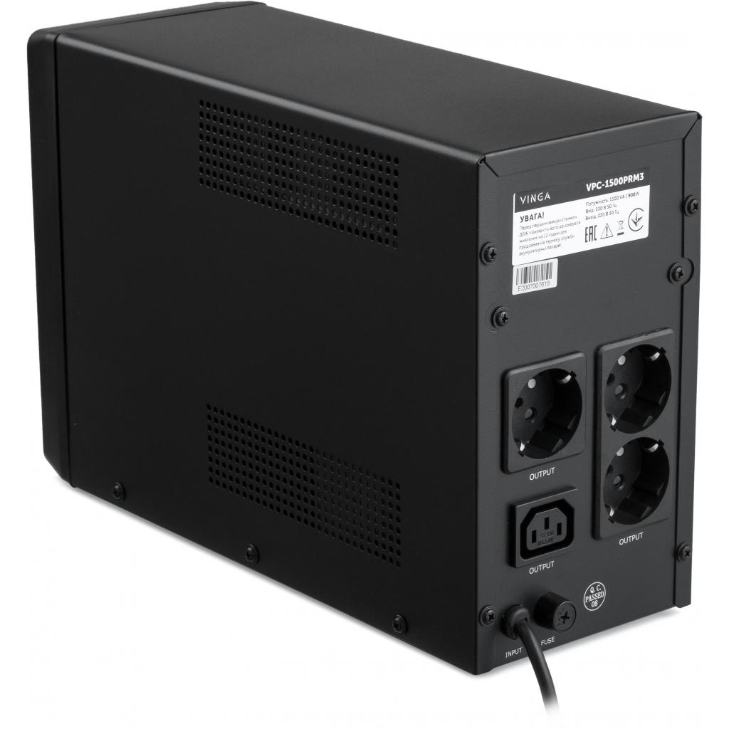 Пристрій безперебійного живлення Vinga LCD 1500VA metal case ( VPC-1500PRM3 ) (VPC-1500PRM3) зображення 3