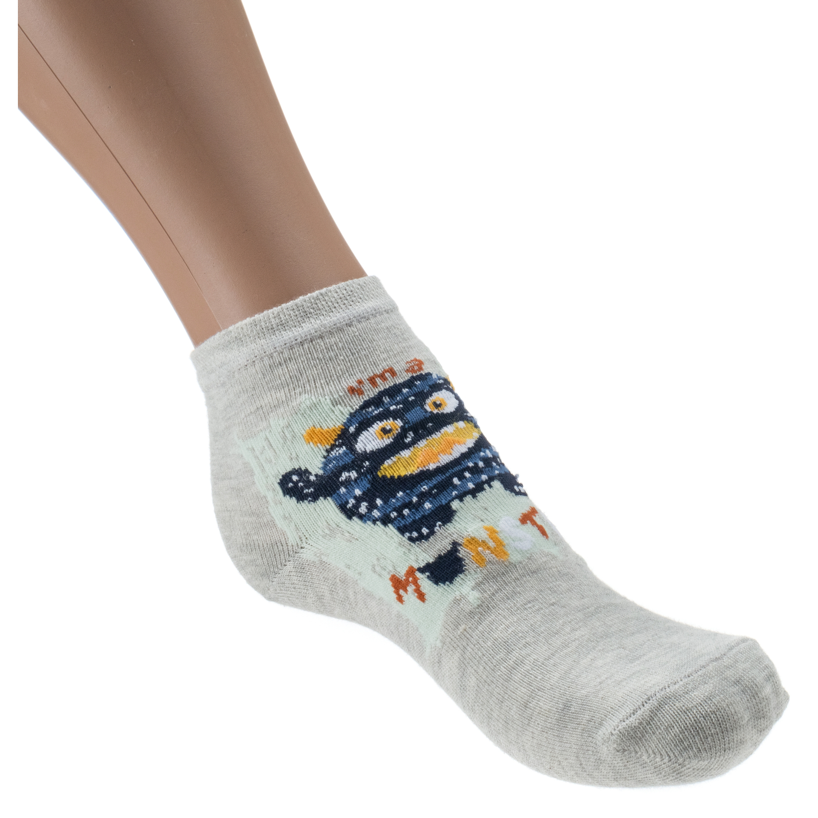 Шкарпетки дитячі BNM з монстриками (M0C0101-1404-1B-gray)