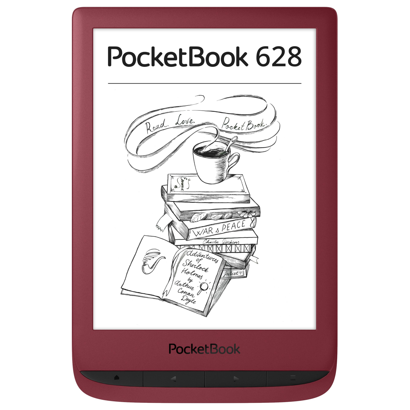 Электронная книга Pocketbook 628 Touch Lux5 Ruby Red (PB628-R-CIS)