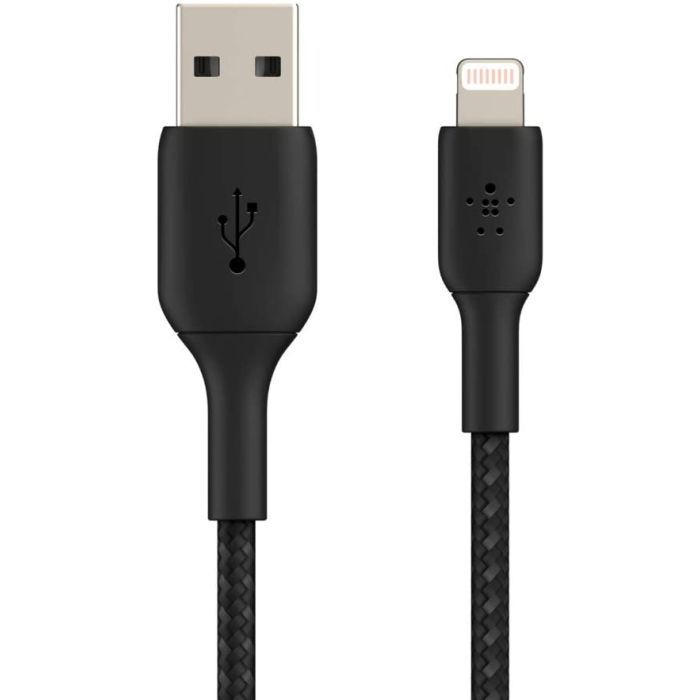 Дата кабель USB 2.0 AM to Lightning 1.0m black Belkin (CAA002BT1MBK) изображение 2