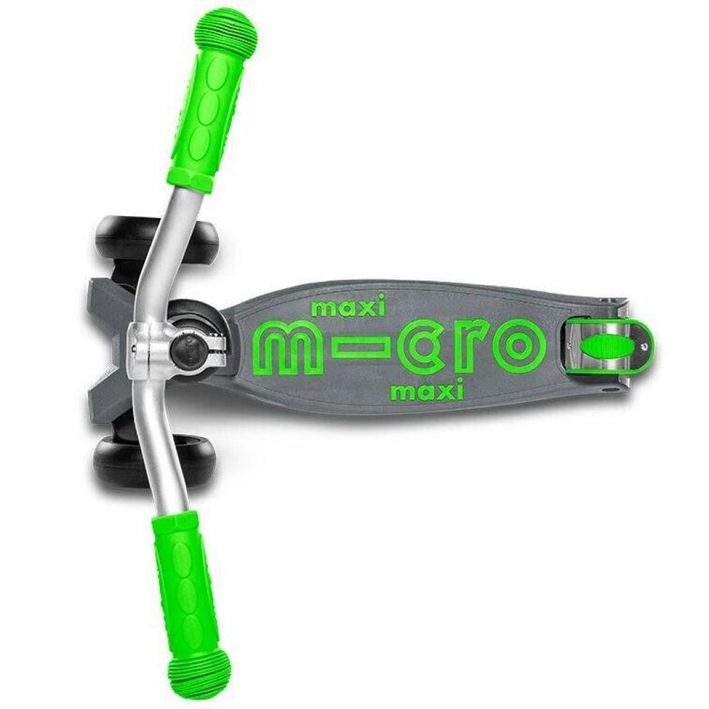 Самокат Micro Maxi Deluxe PRO Grey/Green (MMD089) изображение 4