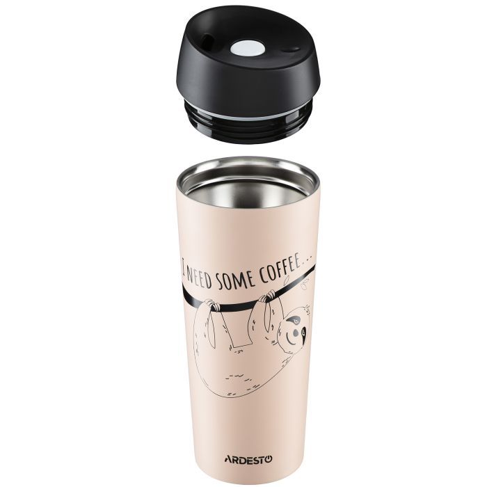 Термокружка Ardesto Coffee Time Raccoon 450 мл Brown (AR2645DML) зображення 3