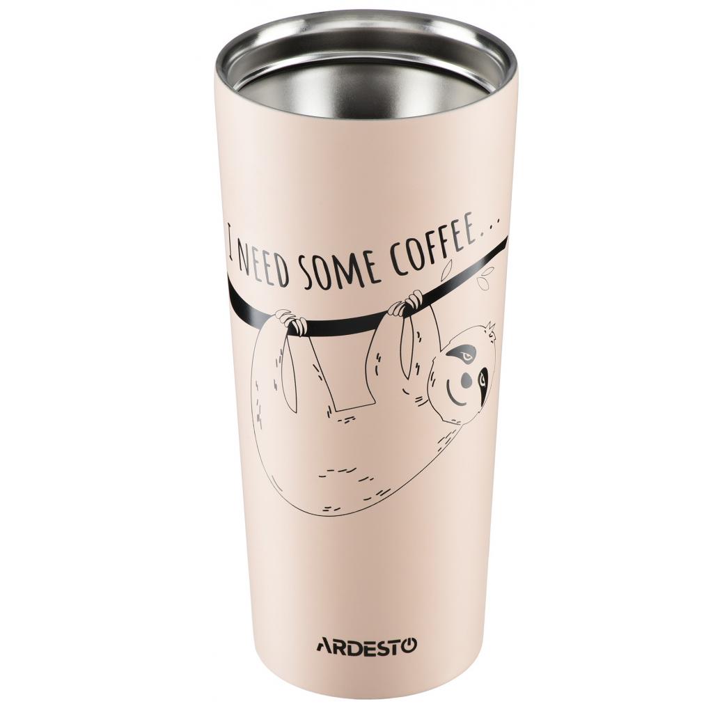 Термокружка Ardesto Coffee Time Awesome 450 мл Beige (AR2645DMW) изображение 6