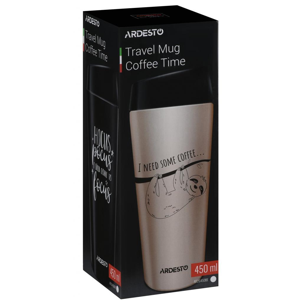 Термокружка Ardesto Coffee Time Awesome 450 мл Beige (AR2645DMW) изображение 7