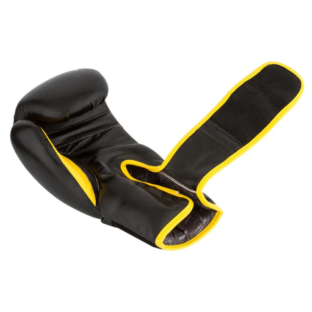 Боксерские перчатки PowerPlay 3018 14oz Black/Yellow (PP_3018_14oz_Black/Yellow) изображение 4