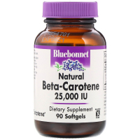 Фото - Вітаміни й мінерали Bluebonnet Nutrition Вітамін  Натуральний бета-каротин, Beta Carotene 25,00 
