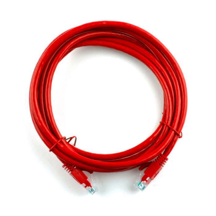 Патч-корд 3м, RJ-45, Cat.5e, CU, медь, красный Ritar (PCR-CU/3Rd / 04282)