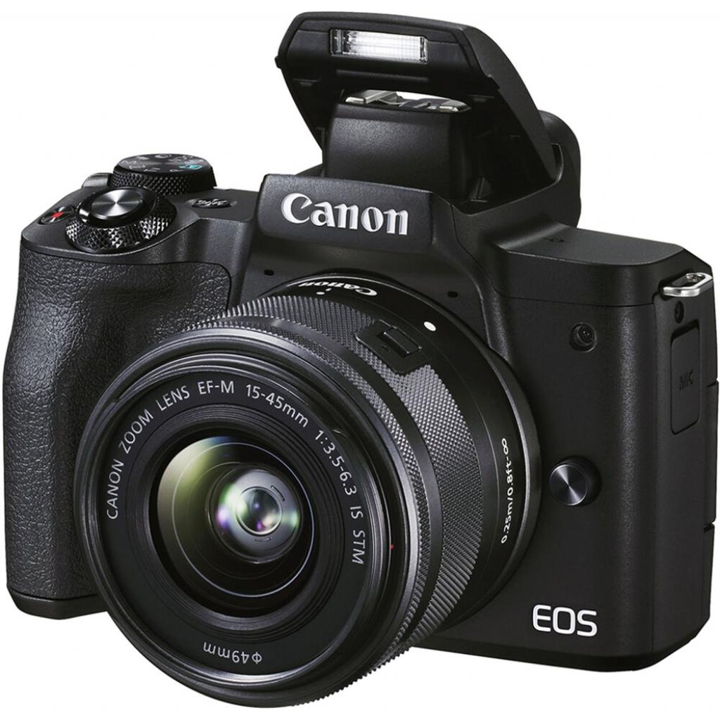 Цифровий фотоапарат Canon EOS M50 Mk2 + 15-45 IS STM + 55-200 IS STM Black (4728C041) зображення 5