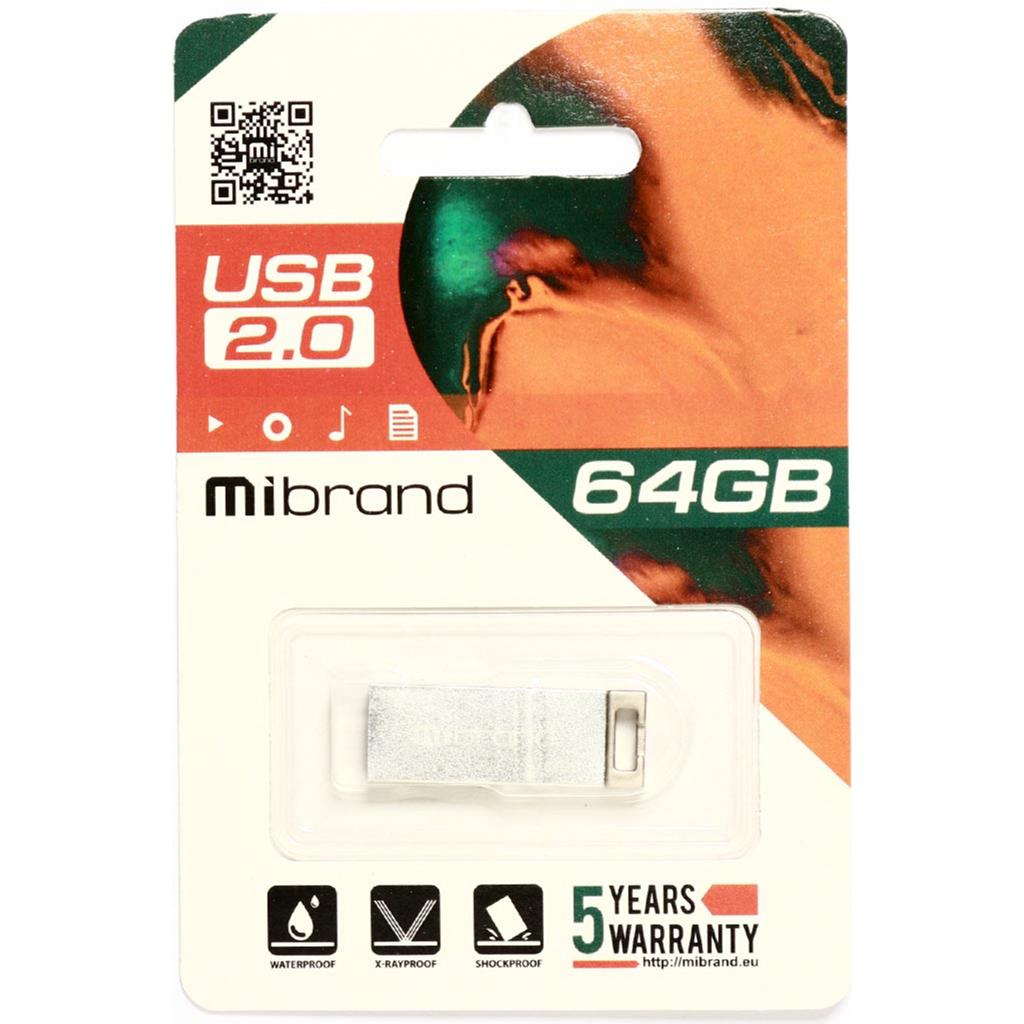 USB флеш накопитель Mibrand 64GB Сhameleon Light Blue USB 2.0 (MI2.0/CH64U6LU) изображение 2