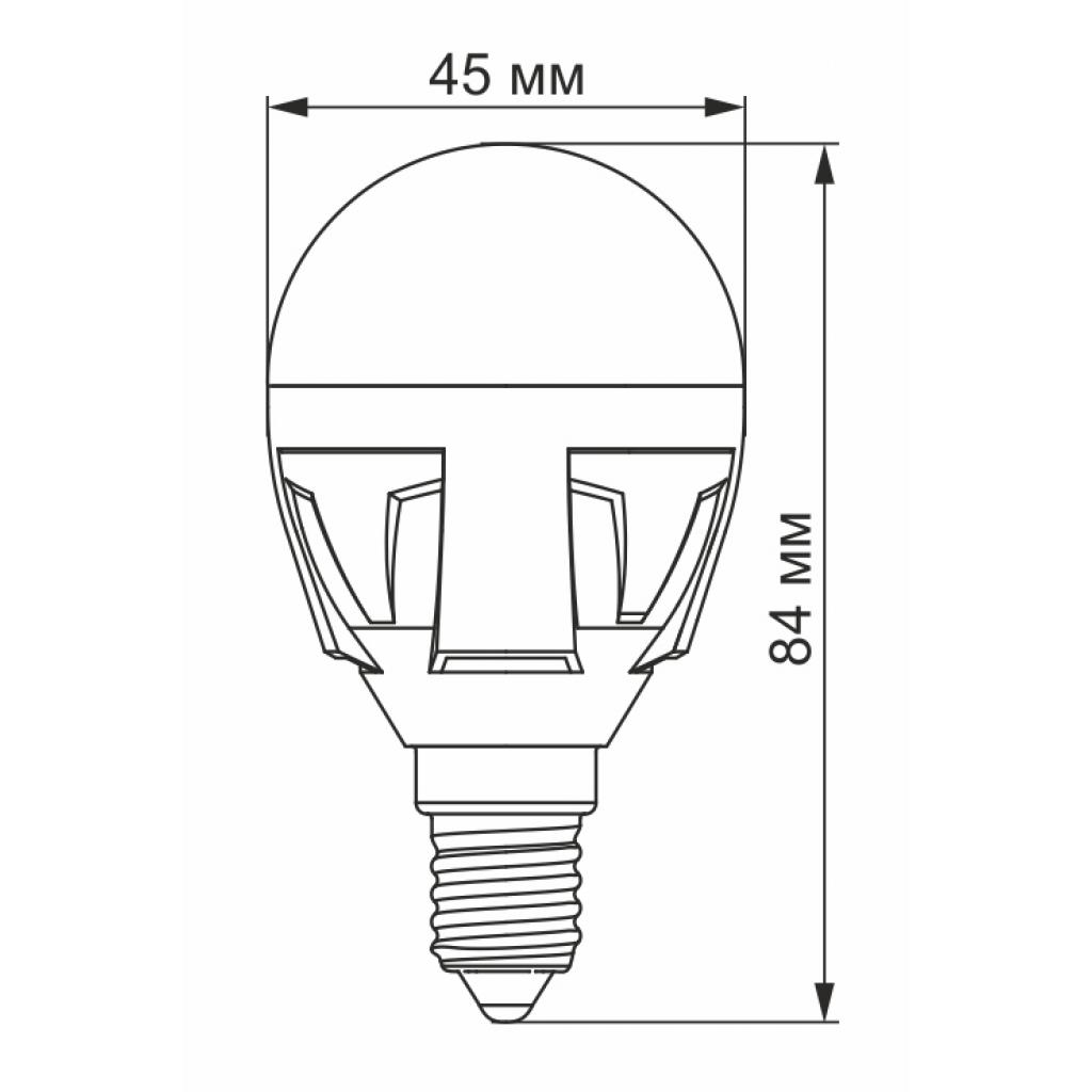 Лампочка Videx G45 7W E14 3000K 220V (VL-G45-07143) зображення 3