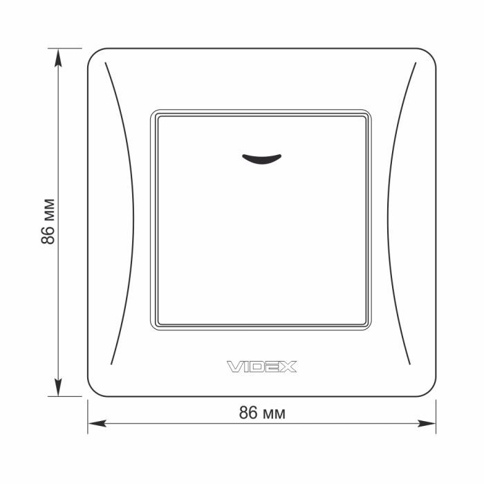 Вимикач Videx BINERA 1кл з підсвічуванням кремовий (VF-BNSW1L-CR) зображення 5