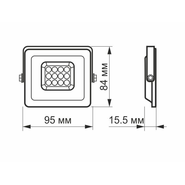 Прожектор Videx LED  10W 5000K 220V (VL-F2e-105W) изображение 4