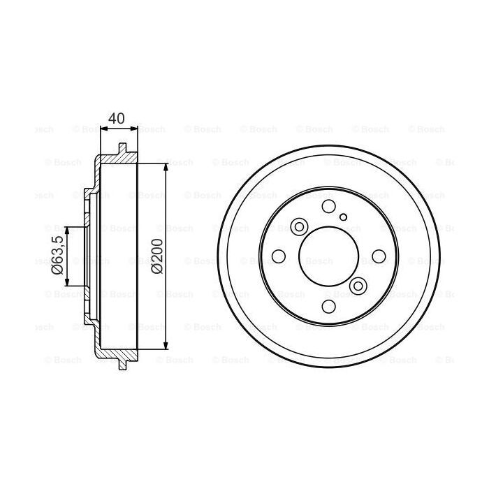 Тормозной барабан Bosch 0 986 477 240