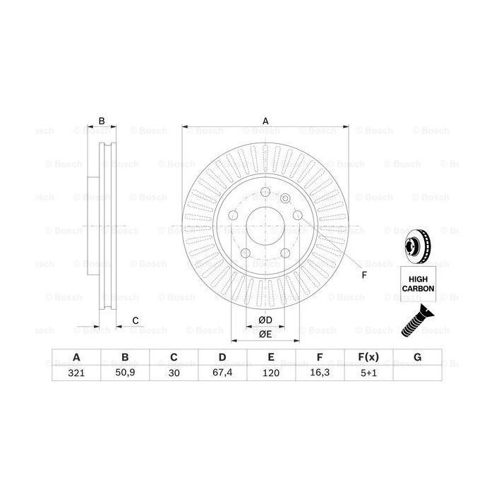 Тормозной диск Bosch 0 986 479 544 изображение 5