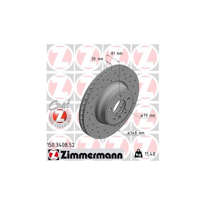 Тормозной диск ZIMMERMANN 150.3408.52