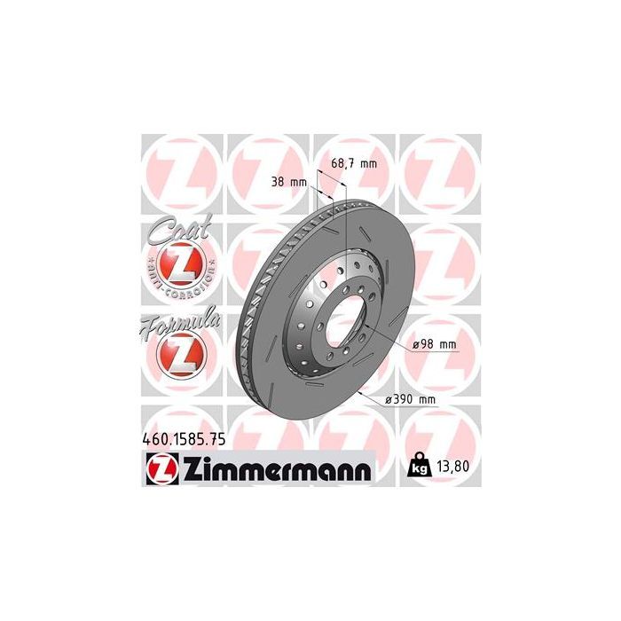 Тормозной диск ZIMMERMANN 460.1585.75