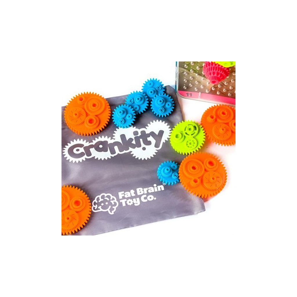 Игровой набор Fat Brain Toys Разноцветные Шестеренки Crankity (F140ML) изображение 4