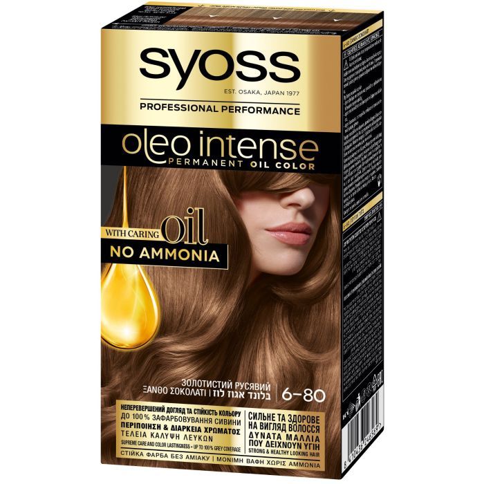 Краска для волос Syoss Oleo Intense 6-80 Золотистый русый 115 мл (8410436246569)