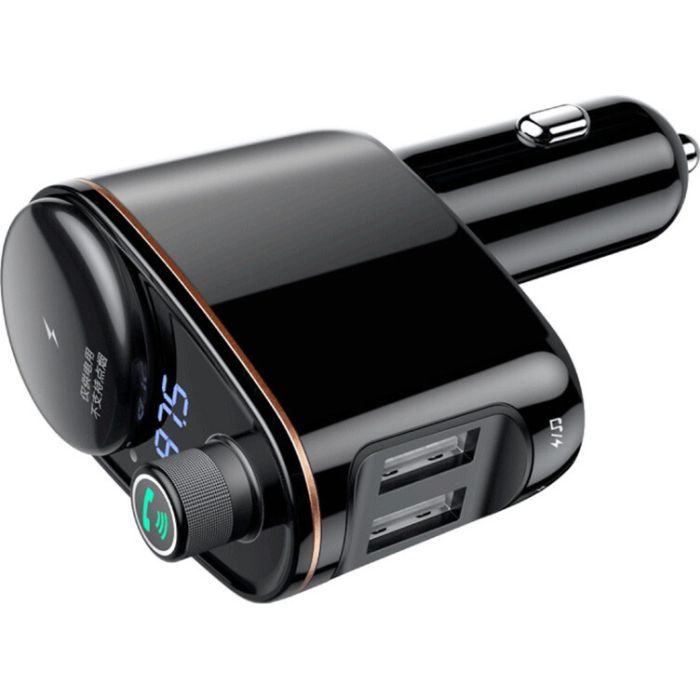 FM модулятор Baseus Lokomotive S-06 Black (CCALL-RH01) изображение 3