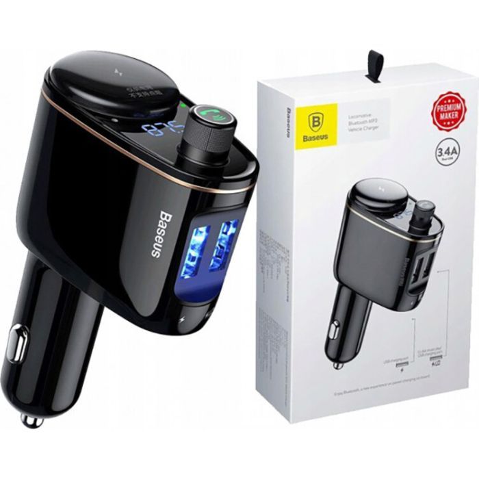 FM модулятор Baseus Lokomotive S-06 Black (CCALL-RH01) изображение 4