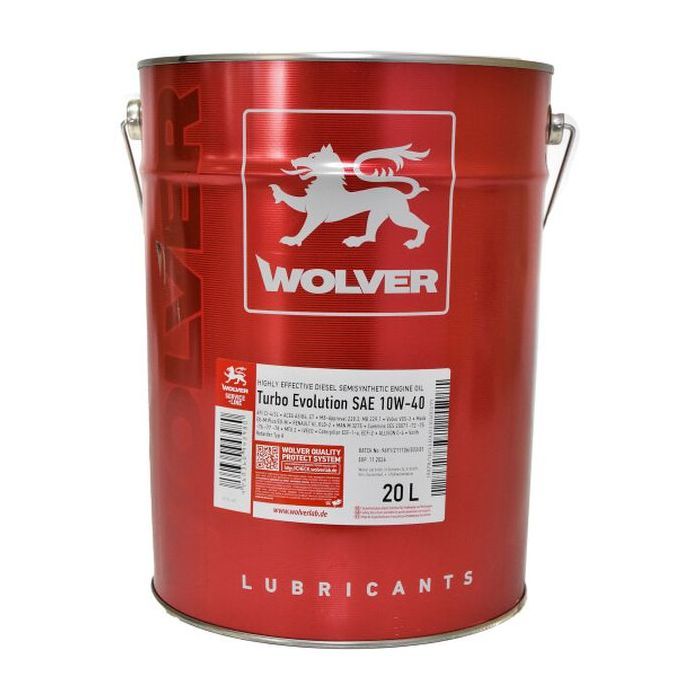 Моторное масло Wolver Turbo Evolution 10W-40 20л (4260360943980)
