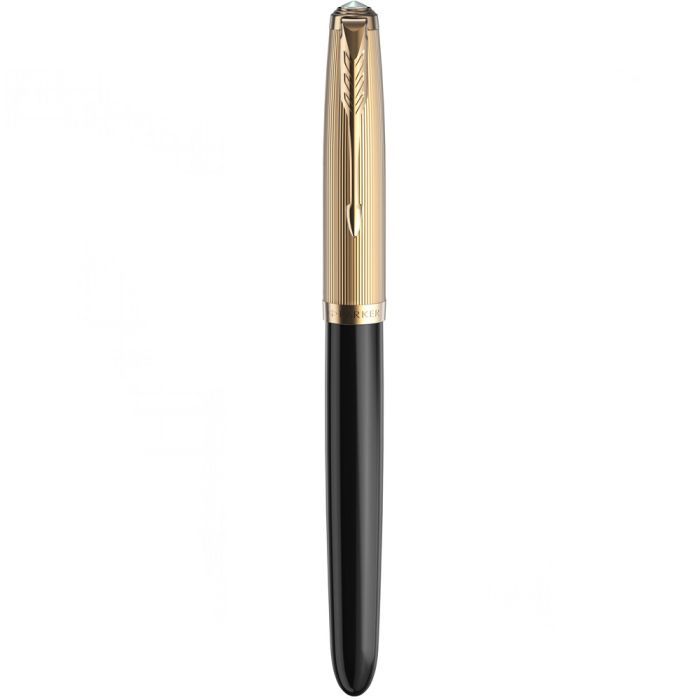 Ручка перьевая Parker PARKER 51 Premium Black GT  FP18 F (57 011) изображение 2