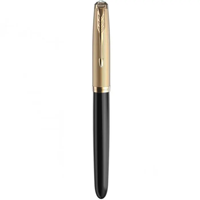 Ручка пір'яна Parker PARKER 51 Premium Black GT  FP18 F (57 011) зображення 2