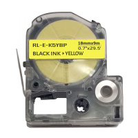 Фото - Інше для торгівлі UKRMARK Стрічка для принтера етикеток  RL-E-K5YBP-BK/YE, аналог LK5YBP. 18 