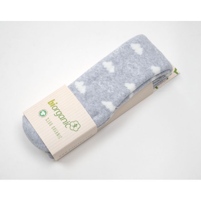 Колготки дитячі Bibaby махрові з хмаринками (68379-68-graywhite) зображення 2