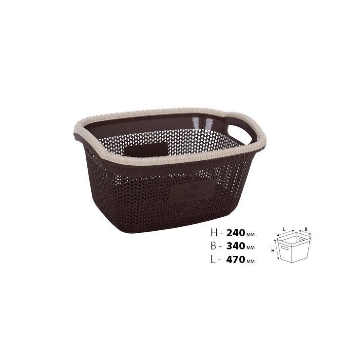 Кошик для білизни Violet House 1003 Віолетта Coffee 28 л (1003 Виолетта COF б/кр. 28 л) зображення 2