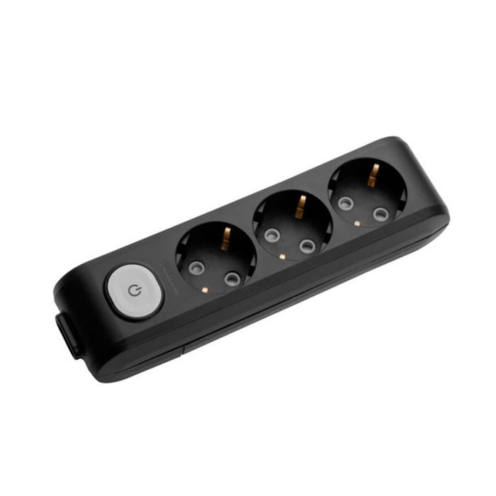 Колодка для подовжувача Panasonic X-tendia 3 гнізда black WLTA04302BL-UA (WLTA04302BL-UA)