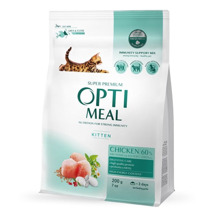 Сухой корм для кошек Optimeal для котят со вкусом курицы 1.5 кг (4820215369664)