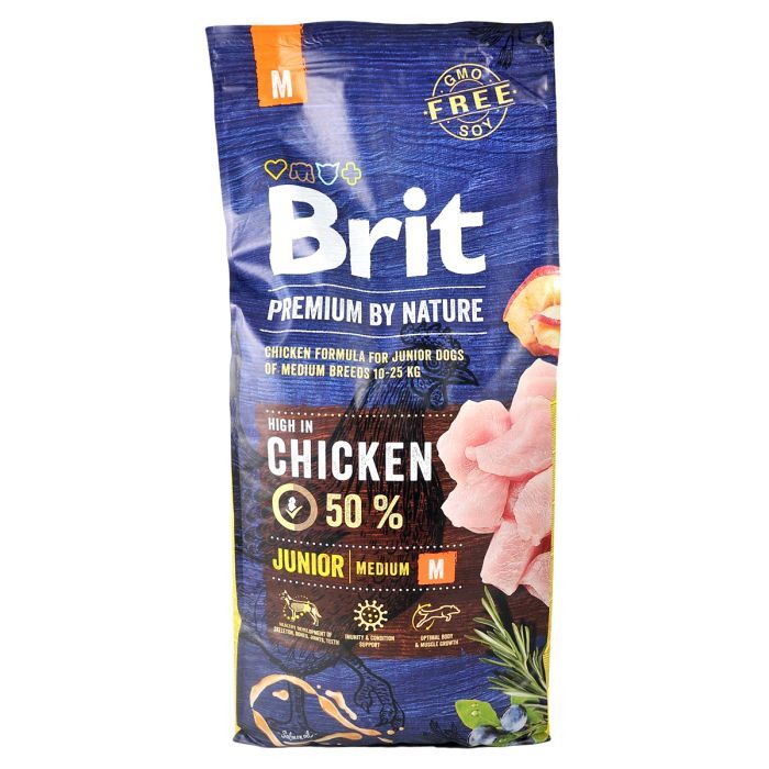 Сухой корм для собак Brit Premium Dog Junior M 1 кг (8595602526314) изображение 2