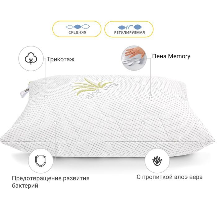 Подушка MirSon Memory №794 Alberto Memory средняя 50х70 см (2200001489523) изображение 3
