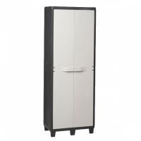 Шкаф хозяйственный Toomax FACTORY S 65x38x178 cm черный/молочно белый (5673)