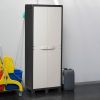 Шкаф хозяйственный Toomax FACTORY S 65x38x178 cm черный/молочно белый (5673) изображение 4