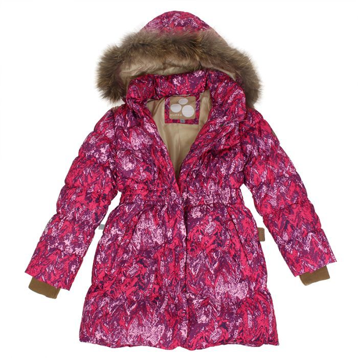 Пальто детское Huppa GRACE 17930055 фуксия с принтом 122 (4741468585017) изображение 4