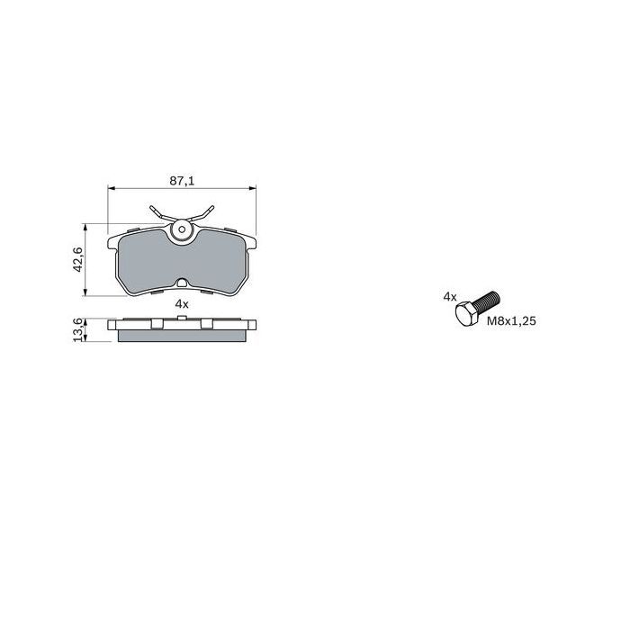 Гальмівні колодки Bosch 0 986 494 011 зображення 4