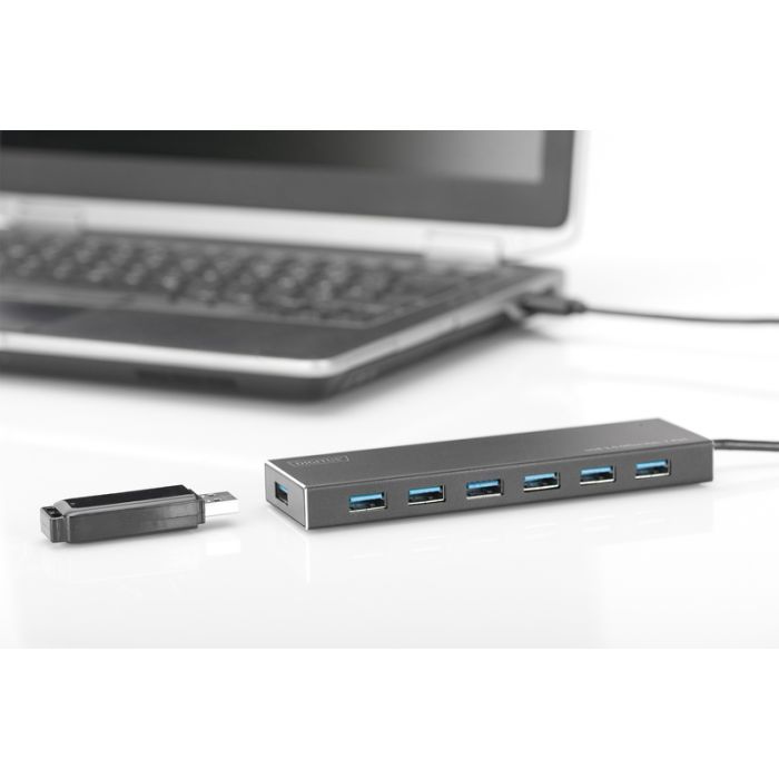Концентратор Digitus USB 3.0 Hub, 7 Port (DA-70241-1) зображення 7