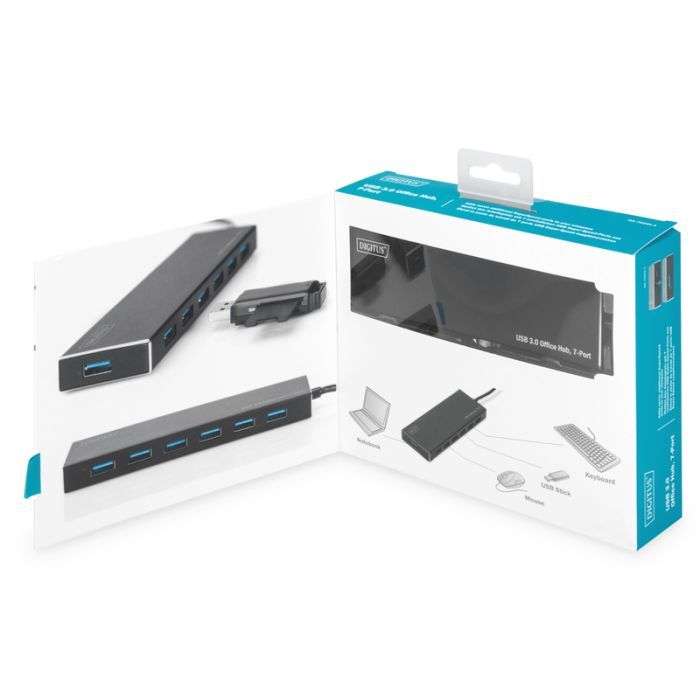 Концентратор Digitus USB 3.0 Hub, 7 Port (DA-70241-1) зображення 8