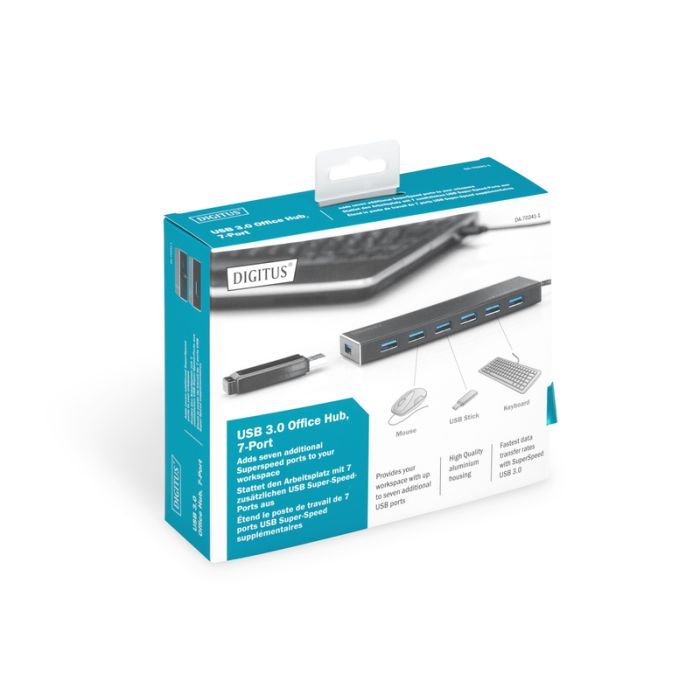 Концентратор Digitus USB 3.0 Hub, 7 Port (DA-70241-1) зображення 9