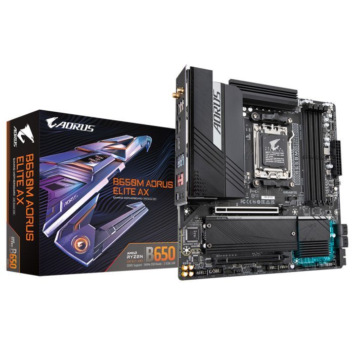 Материнская плата GIGABYTE B650M AORUS ELITE AX изображение 2