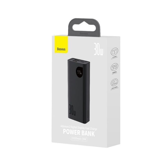 Батарея універсальна Baseus Adaman2 10000mAh 30W, PD, QC, SCP, Black (PPAD040001) зображення 7