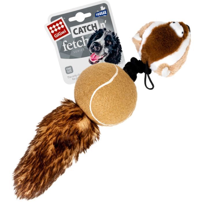 Игрушка для собак GiGwi Catch&fetch Барсук с двумя пищалками 32 см (75075) изображение 2