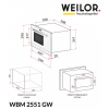 Мікрохвильова піч Weilor WBM 2551 GW зображення 11
