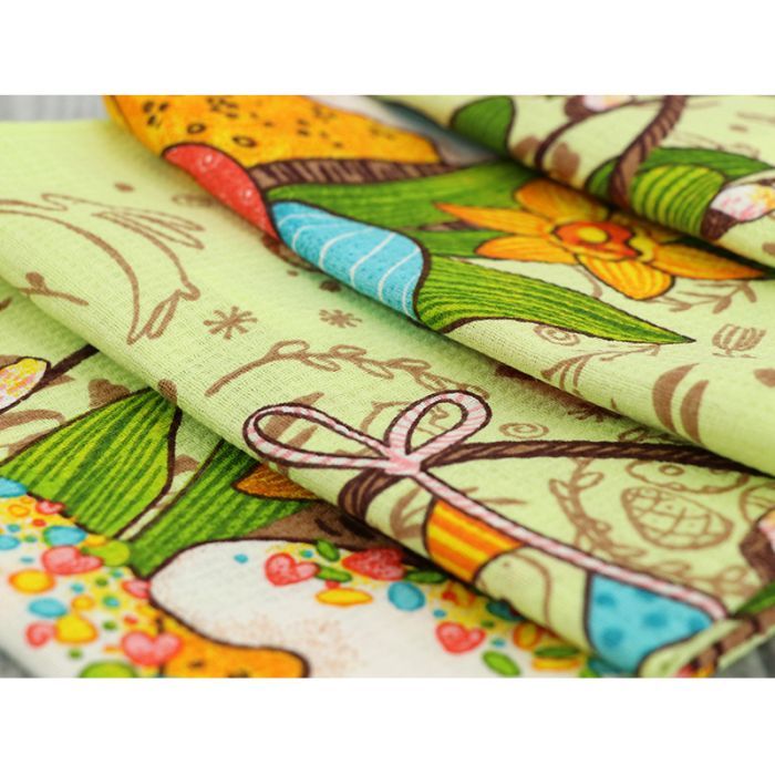 Полотенце Руно вафельное набивное Пасха салатовый 45х60 см (205.15_Великдень салатовий_2) изображение 5