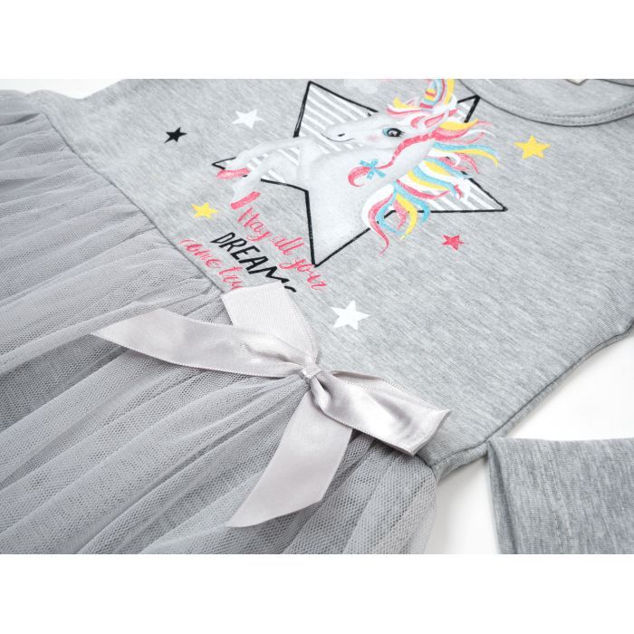 Плаття дитяче POP FASHION з єдинорогом (6738-116G-gray) зображення 4