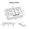 Варочная поверхность Minola MGM 614204 WH изображение 10