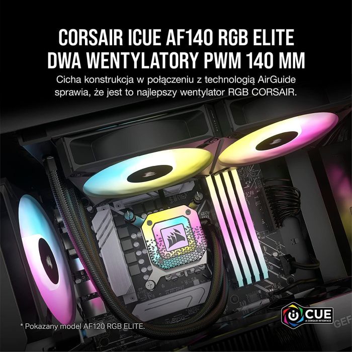 Кулер до корпусу Corsair AF140 RGB Elite Dual Pack (CO-9050156-WW) зображення 4